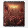 World of Warcraft Horde War woven tapestry throw blanket, designed with cool wall rug and room decor, making it a perfect gift for World of Warcraft fans.