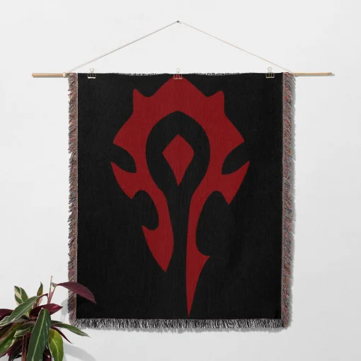 WOW Horde Woven Tapestry Throw Blanket – Cool Wall Rug, Room Decor, Home Decor, Perfect Gift - Image 2