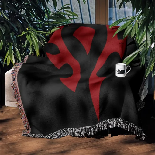 WOW Horde Woven Tapestry Throw Blanket – Cool Wall Rug, Room Decor, Home Decor, Perfect Gift - Image 3