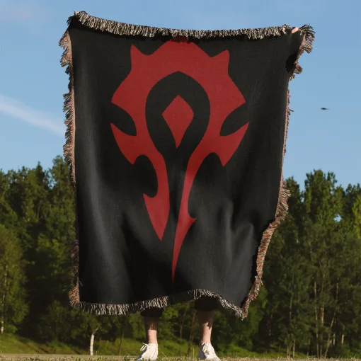 WOW Horde Woven Tapestry Throw Blanket – Cool Wall Rug, Room Decor, Home Decor, Perfect Gift - Image 4