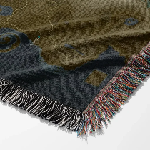 Tears of the Kingdom Map Woven Tapestry Throw Blanket – Unique Wall Art, Room Decor, Collectible Accent - Image 6