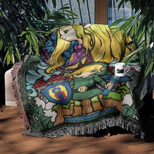 Wind Waker Woven Tapestry Throw Blanket – Stylish Wall Rug, Room Decor, Cozy Home Decor - Image 3