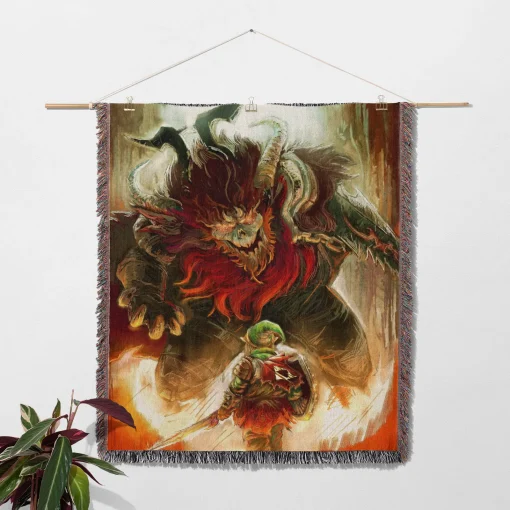 Zelda Woven Tapestry Throw Blanket – Cute Wall Art, Room Decor, Home Decor, Perfect Gift - Image 2