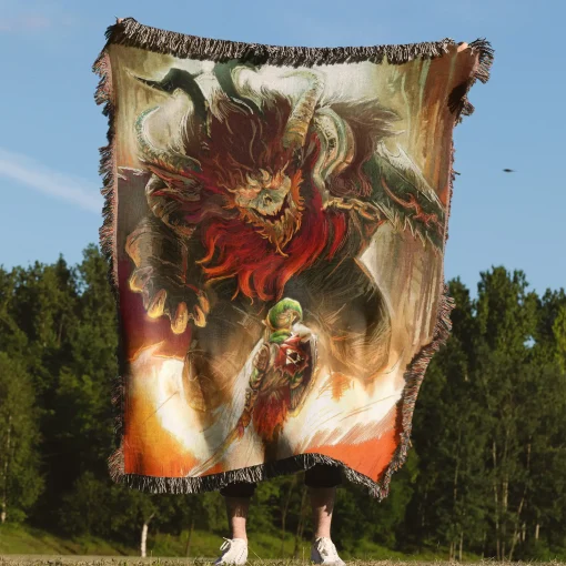 Zelda Woven Tapestry Throw Blanket – Cute Wall Art, Room Decor, Home Decor, Perfect Gift - Image 4