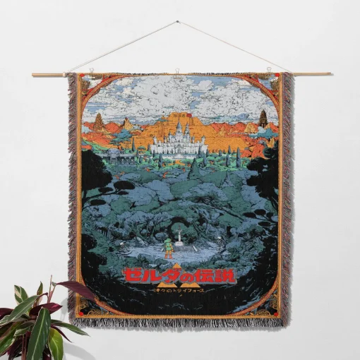 A Link to the Past Poster Woven Tapestry Throw Blanket – Fun Wall Art, Room Decor, Collectible Merch - Image 2