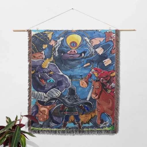 Zelda Woven Tapestry Throw Blanket – Epic Wall Rug, Room Decor, Cozy Home Decor, Perfect Gift - Image 2