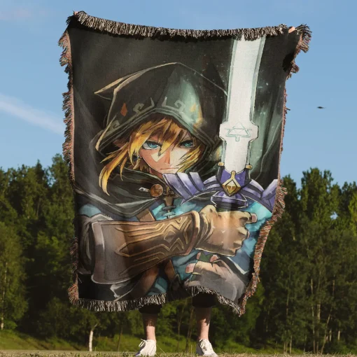 Link Woven Tapestry Throw Blanket – Stylish Wall Rug, Room Decor, Collectible Merch, Cozy Home Decor - Image 4