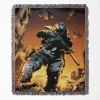 Call of Duty woven tapestry throw blanket, designed with stylish wall rug and room decor, making it the perfect gift idea for fans.