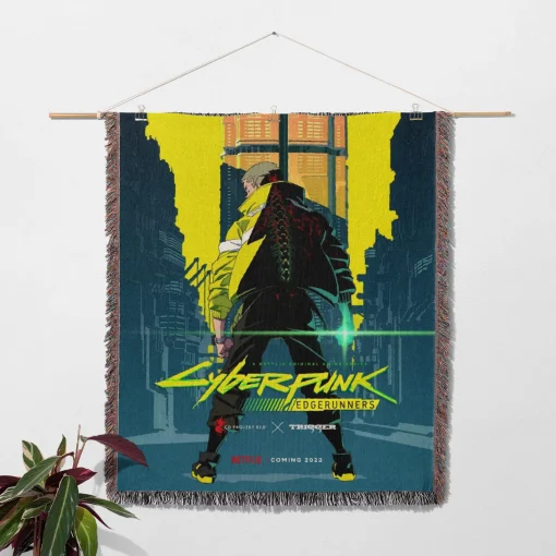 Cyberpunk Woven Tapestry Throw Blanket – Neon Style Wall Rug, Room Decor & Perfect Gift - Image 2