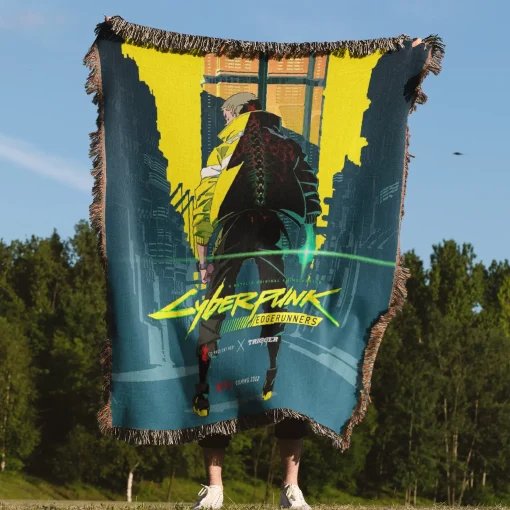 Cyberpunk Woven Tapestry Throw Blanket – Neon Style Wall Rug, Room Decor & Perfect Gift - Image 4