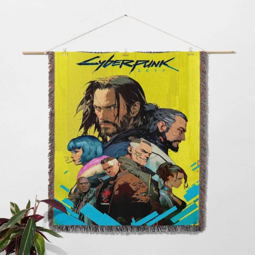 Cyberpunk Woven Tapestry Throw Blanket – Soft Wall Rug, Unique Room Decor & Cozy Gift - Image 2