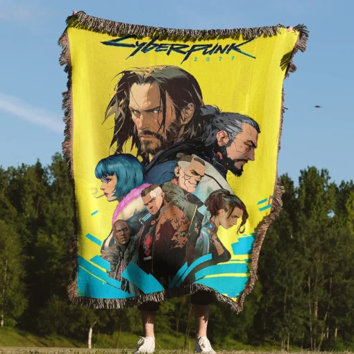 Cyberpunk Woven Tapestry Throw Blanket – Soft Wall Rug, Unique Room Decor & Cozy Gift - Image 4