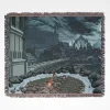 Dark Souls Pixel woven tapestry throw blanket, offering unique wall art design and cozy home decor, making it the perfect gift for Dark Souls fans.