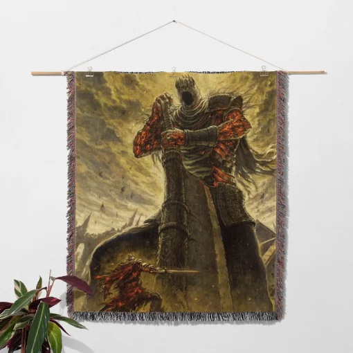 Souls Yhorm the Giant Woven Tapestry Throw Blanket – Epic Wall Art, Cozy Room Decor, Home Decor Accent - Image 2