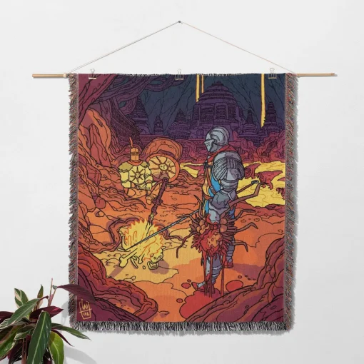 Souls Woven Tapestry Throw Blanket – Collectible Wall Rug, Room Decor, Home Decor, Cozy Throw - Image 2