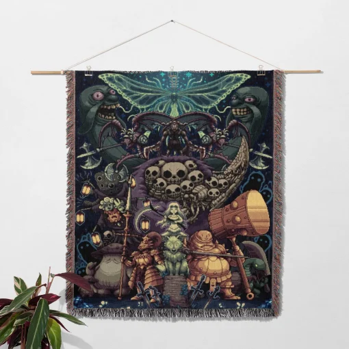 Souls Pixel Woven Tapestry Throw Blanket – Retro Wall Rug, Unique Room Decor, Perfect Gift for Gamers - Image 2