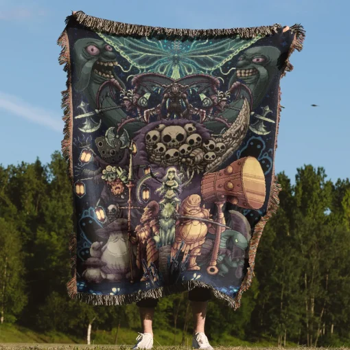 Souls Pixel Woven Tapestry Throw Blanket – Retro Wall Rug, Unique Room Decor, Perfect Gift for Gamers - Image 4