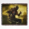 Dark Souls woven tapestry throw blanket, featuring epic wall art and cozy room decor, perfect as a collectible home accent for Dark Souls fans.