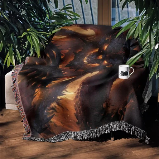 Diablo Woven Tapestry Throw Blanket – Stylish Wall Art, Versatile Picnic Mat, Perfect Gaming Room Accent - Image 4