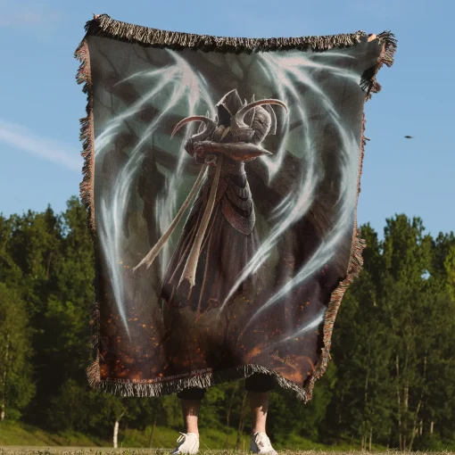Diablo Woven Tapestry Throw Blanket – Unique Wall Rug, Premium Room Decor, Must-Have Gamer Merch - Image 4