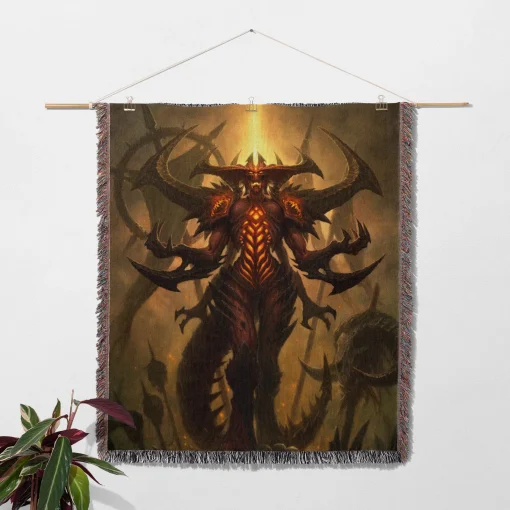 Diablo Woven Tapestry Throw Blanket – Classic Wall Art, Cozy Throw for Room or Home Decor - Image 2