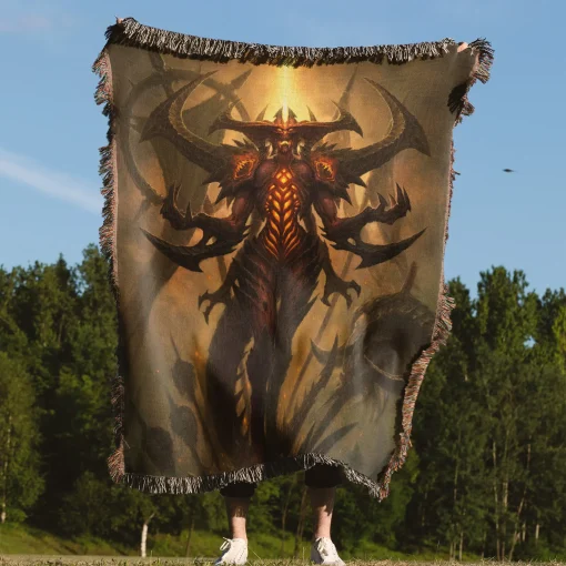 Diablo Woven Tapestry Throw Blanket – Classic Wall Art, Cozy Throw for Room or Home Decor - Image 4
