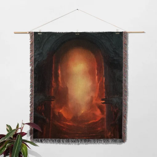 Diablo Woven Tapestry Throw Blanket – High-Quality Wall Art, Durable Picnic Mat, Great Room Accent - Image 2