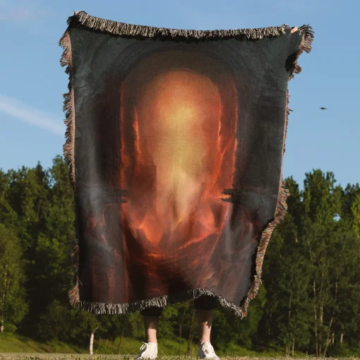 Diablo Woven Tapestry Throw Blanket – High-Quality Wall Art, Durable Picnic Mat, Great Room Accent - Image 4