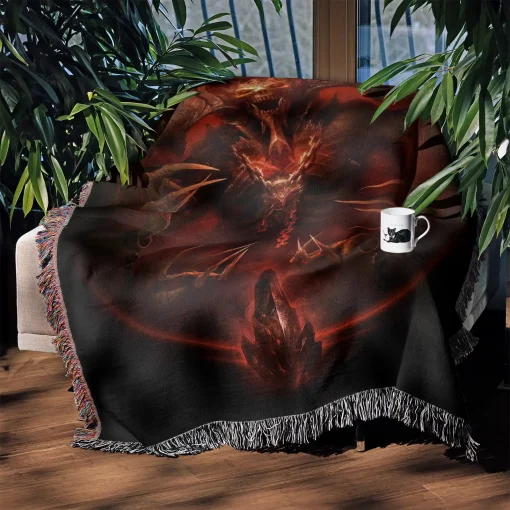 Diablo Woven Tapestry Throw Blanket – Limited Edition Wall Rug, Cozy Home Decor, Collectible Gaming Merch - Image 3