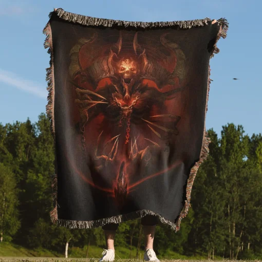 Diablo Woven Tapestry Throw Blanket – Limited Edition Wall Rug, Cozy Home Decor, Collectible Gaming Merch - Image 4