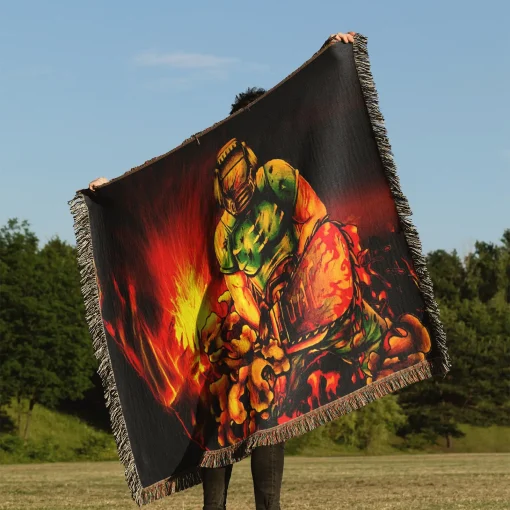 Doom Woven Tapestry Throw Blanket – Epic Wall Rug, Room Decor, Collectible Merch - Image 3