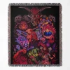 Doom Pixel woven tapestry throw blanket, offering unique wall art design and cozy throw functionality, making it perfect for Doom fans.