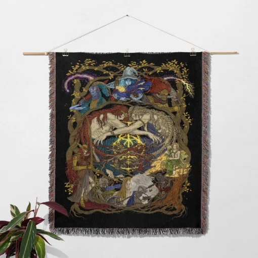 Elden Woven Tapestry Throw Blanket – Epic Wall Art, Room Decor, Cozy Home Decor, Collectible - Image 2