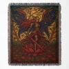 Elden Ring The Empress woven tapestry throw blanket, designed with epic wall art and cozy home decor, making it the perfect gift for Elden Ring fans.