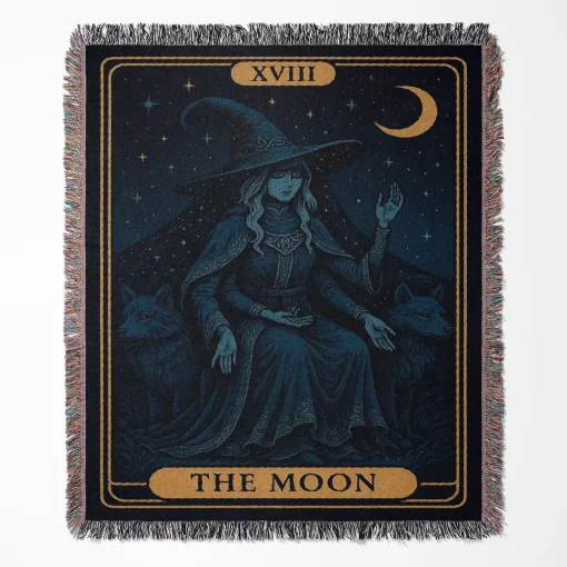 Elden Ring The Moon Game woven tapestry throw blanket, offering unique wall art design and cozy room decor, perfect as a home decor accent for Elden Ring fans.