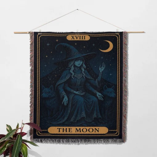 Elden The Moon Game Woven Tapestry Throw Blanket – Unique Wall Art, Cozy Room Decor, Home Decor - Image 2