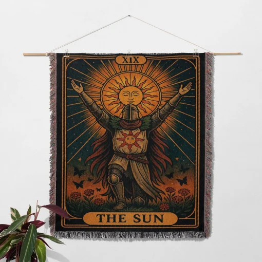 Elden The Sun Woven Tapestry Throw Blanket – Fun Wall Rug, Room Decor, Picnic Mat, Perfect Collectible - Image 2