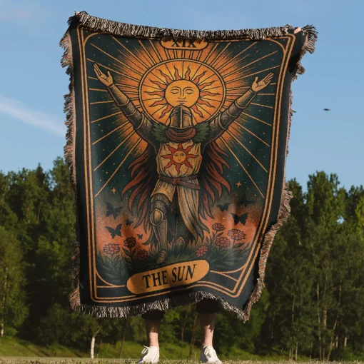 Elden The Sun Woven Tapestry Throw Blanket – Fun Wall Rug, Room Decor, Picnic Mat, Perfect Collectible - Image 4