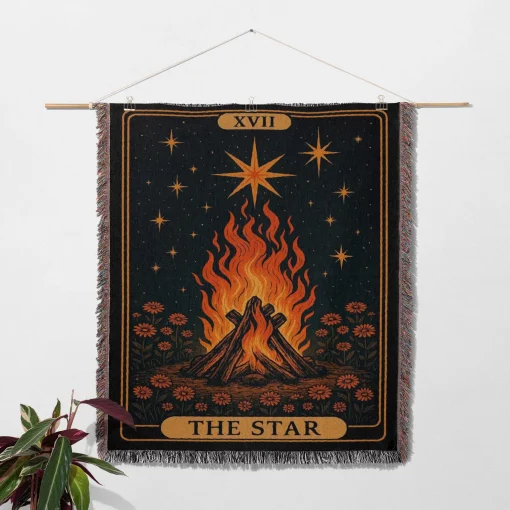 Elden The Star Pixel Woven Tapestry Throw Blanket – Cool Wall Art, Home Decor, Room Decor, Collectible Gift - Image 2