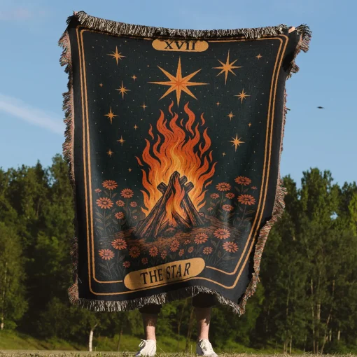 Elden The Star Pixel Woven Tapestry Throw Blanket – Cool Wall Art, Home Decor, Room Decor, Collectible Gift - Image 4