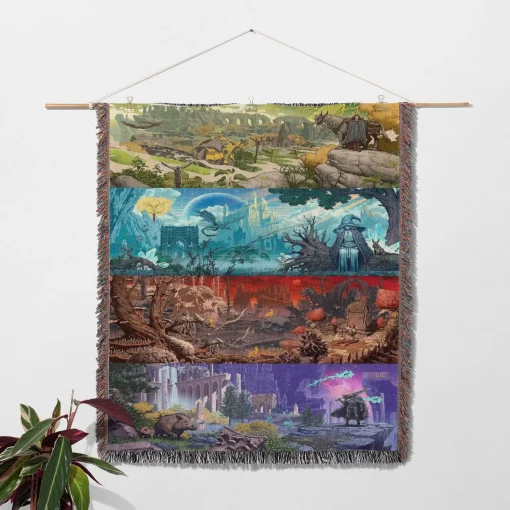 Elden Woven Tapestry Throw Blanket – Unique Wall Art, Picnic Mat, Room Decor, Perfect Gift - Image 2