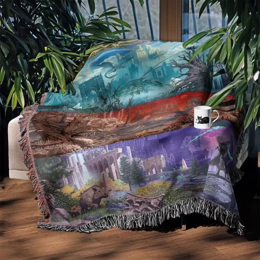 Elden Woven Tapestry Throw Blanket – Unique Wall Art, Picnic Mat, Room Decor, Perfect Gift - Image 3