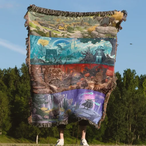 Elden Woven Tapestry Throw Blanket – Unique Wall Art, Picnic Mat, Room Decor, Perfect Gift - Image 4