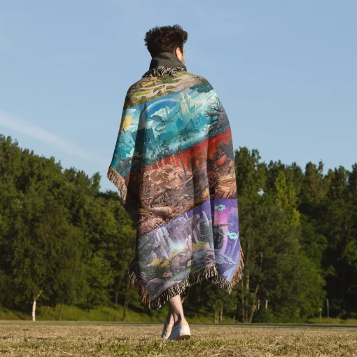Elden Woven Tapestry Throw Blanket – Unique Wall Art, Picnic Mat, Room Decor, Perfect Gift - Image 5