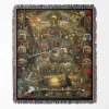 Elden Ring Retro Pixel woven tapestry throw blanket, featuring collectible wall rug design and room decor, perfect for Elden Ring fans.