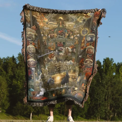 Elden Retro Pixel Woven Tapestry Throw Blanket – Collectible Wall Rug, Room Decor, Home Decor - Image 4