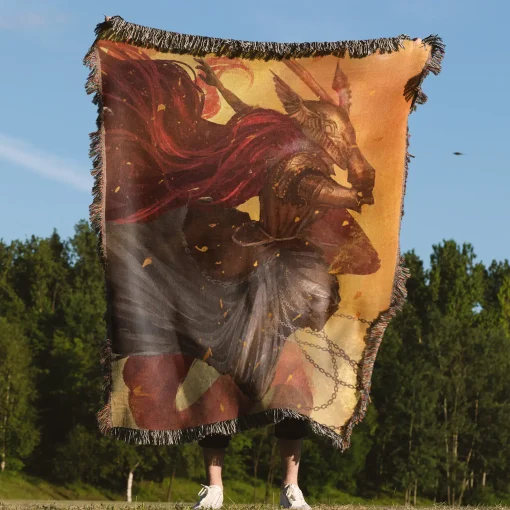 Elden Woven Tapestry Throw Blanket – Cozy Room Decor, Wall Art, Home Decor, Fun Gift - Image 4