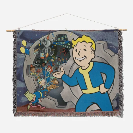 FO 76 Woven Tapestry Throw Blanket – Epic Wall Art, Room Decor, Cozy Home Decor, Perfect Gift - Image 2