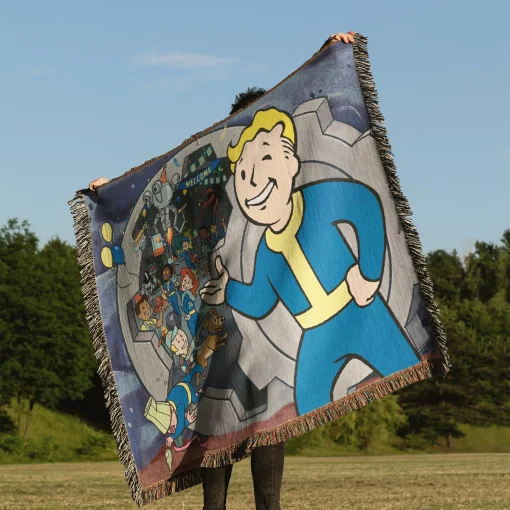 FO 76 Woven Tapestry Throw Blanket – Epic Wall Art, Room Decor, Cozy Home Decor, Perfect Gift - Image 3