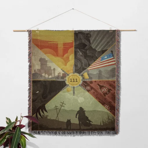 FO Woven Tapestry Throw Blanket – Stylish Wall Rug, Room Decor, Collectible Merch - Image 2